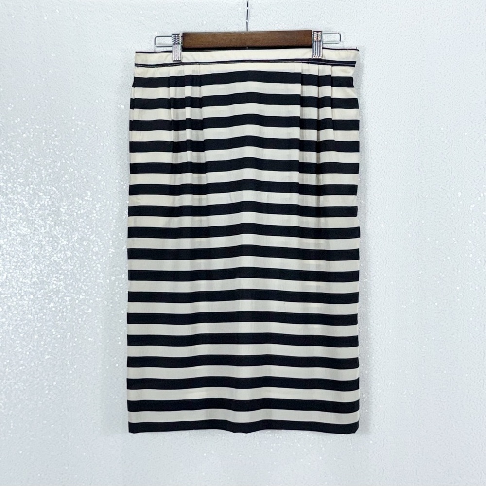 Emanuel Ungaro Black and White Midi Pencil Skirt - Picture 14 of 15